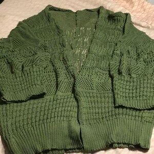Women's Green Knit Sweater